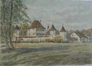 Schloss Blutenburg Aquarell