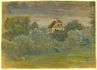 Haus bei Speyer Aquarell